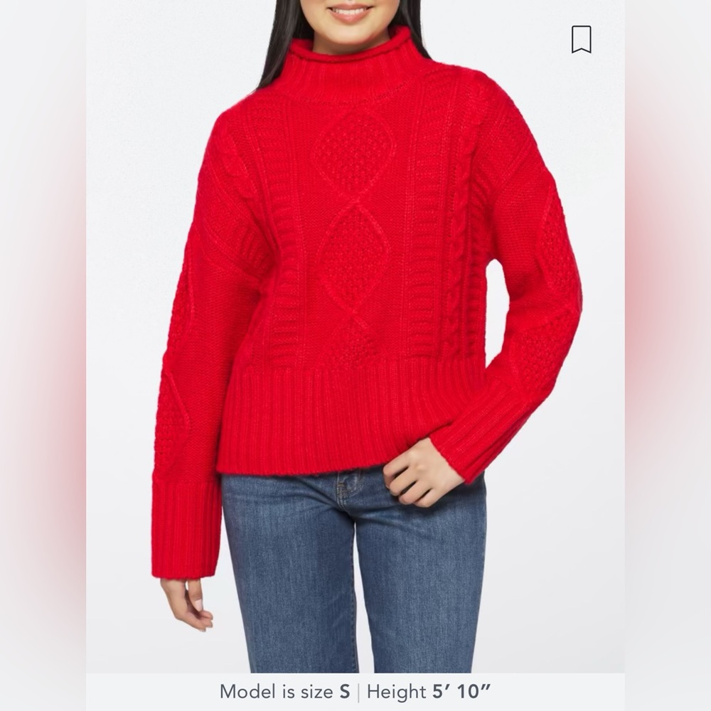 Sanctuary, Warm Up Cable Knit Sweater, Large